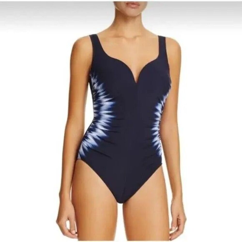 Miraclesuit Sound Wave Temptress One Piece Bathing Suit Soft Cup Size 8 Resort - Picture 2 of 6